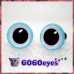 1 Pair Baby Blue and Pink Hand Painted Safety Eyes Plastic eyes